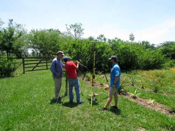 NCALM crew setting up a GPS