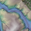 DTM of the Little River in Sparta, NC with 0.25m contours. (Credit: OpenTopography)