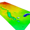 3D point cloud colored by elevation of lava tubes in the Lava Beds National Monument in California. (Credit: OpenTopography)