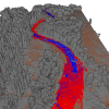 3D point cloud of lidar data over the Swan River in Montana. (Credit: OpenTopography)